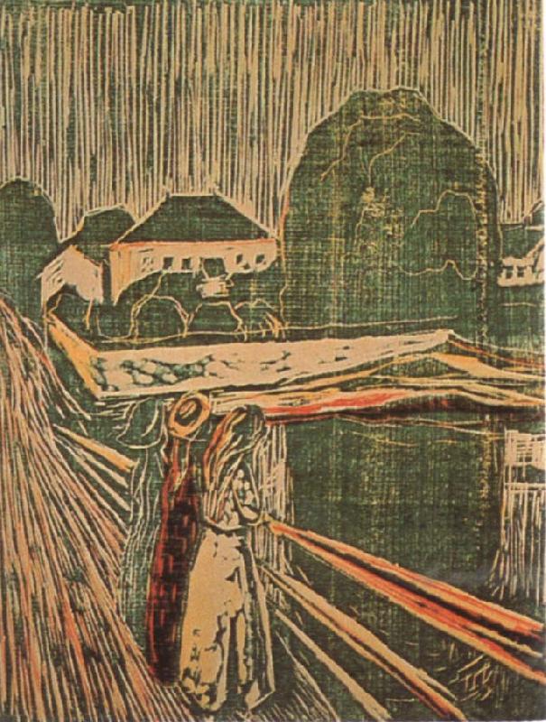Edvard Munch Girl on the bridge oil painting image